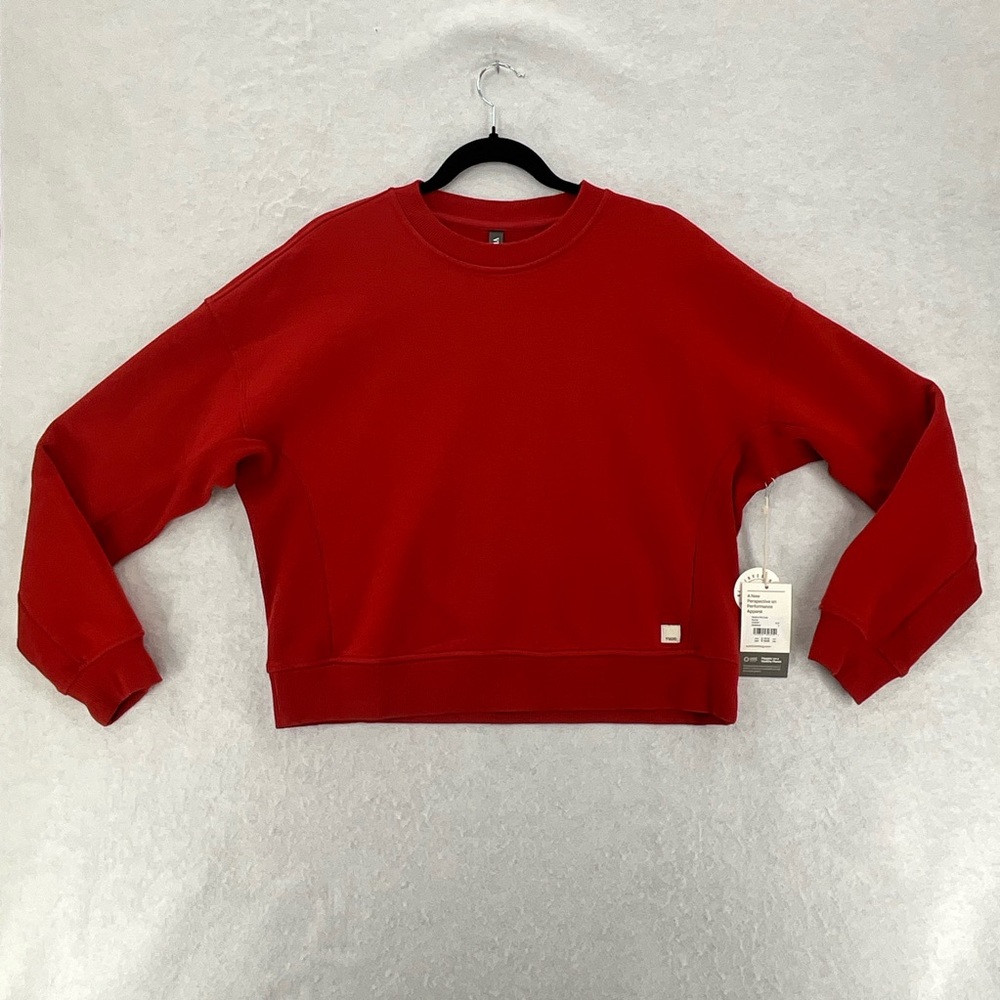 NWT Vuori Restore Rib Crew Scarlet‎ Small VW2057